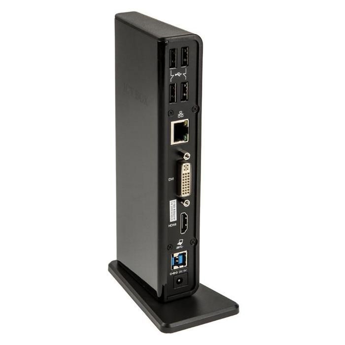 ICY BOX Station d'accueil USB/HDMI/DVI RJ45