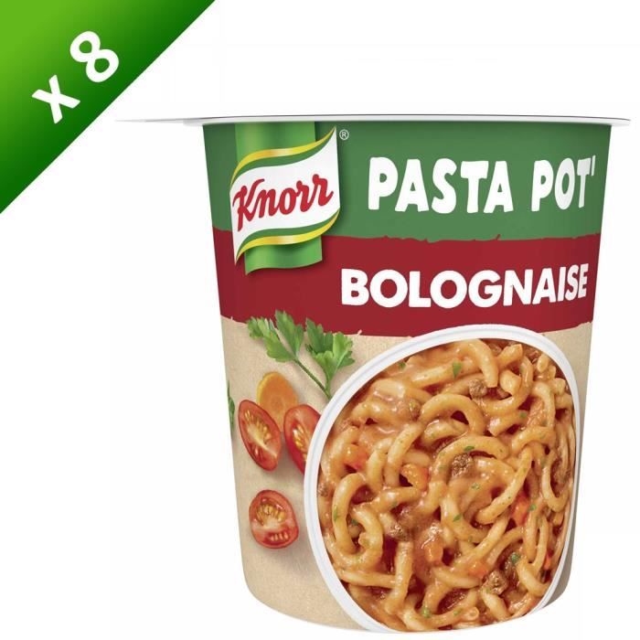 KNORR Mon Pasta Pot Pâtes Bolognaise - Lot de 8x 68 g