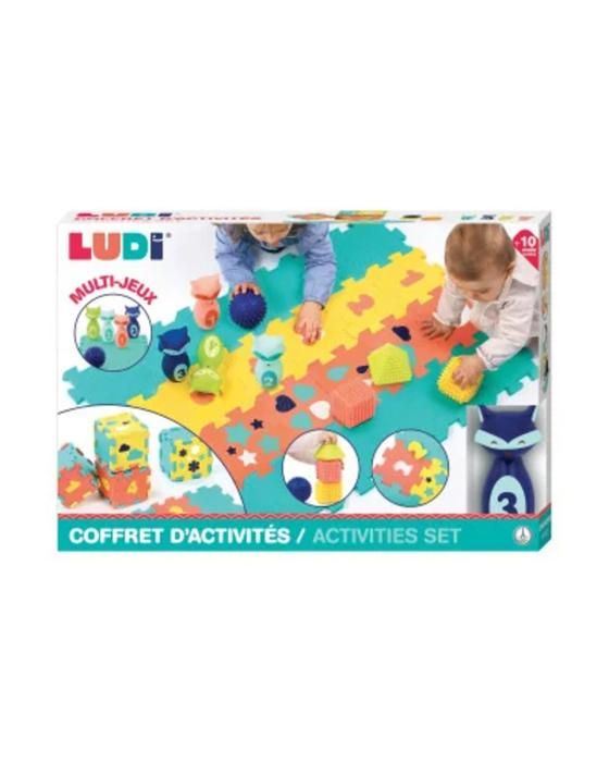 LUDI - COFFRET D'ACTIVITE Tapis, quilles et Formes - Dès 10 mois