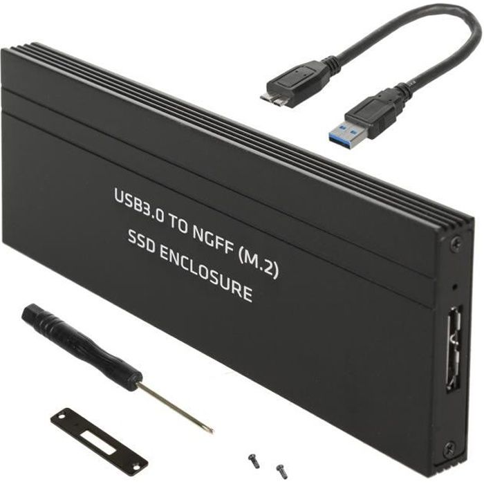 Boîtier disque SSD M.2 NGFF USB 3.0 Maclean MCE582 tailles 2230/2240/2260/2280