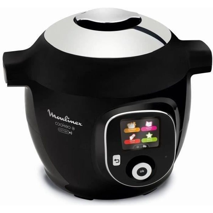MOULINEX CE857800 Cookeo+ Connect 6L - 200 recettes préprogrammées