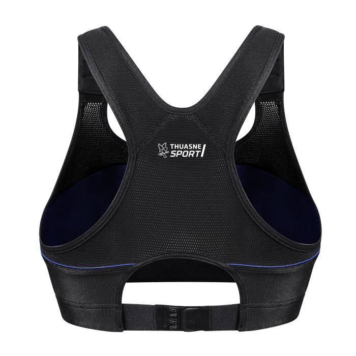 Brassière Top Strap X-Back Thuasne 2019 - noir/bleu - 85B