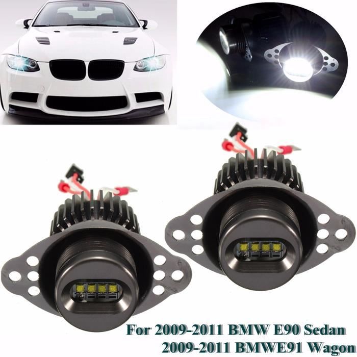 NEUFU 2x 40W 1200LM LED Angel Eye Halo LCI Phare à Halogène Lampe Pr BMW E90 E91