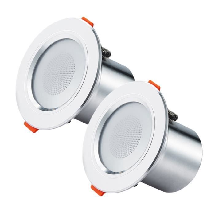 2 pièces plafonnier Downlight Smart Bluetooth LED disque couleur changeante musique décorative downlight SPOTS - LIGNE DE SPOTS
