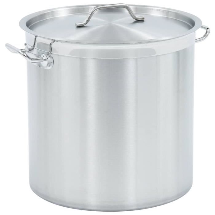 vidaXL Marmite 50 L 40x40 cm Acier inoxydable Poids: 8.25