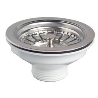 WIRQUIN Bonde à panier - Évier à 1 bac 90 mm - Sans trop-plein