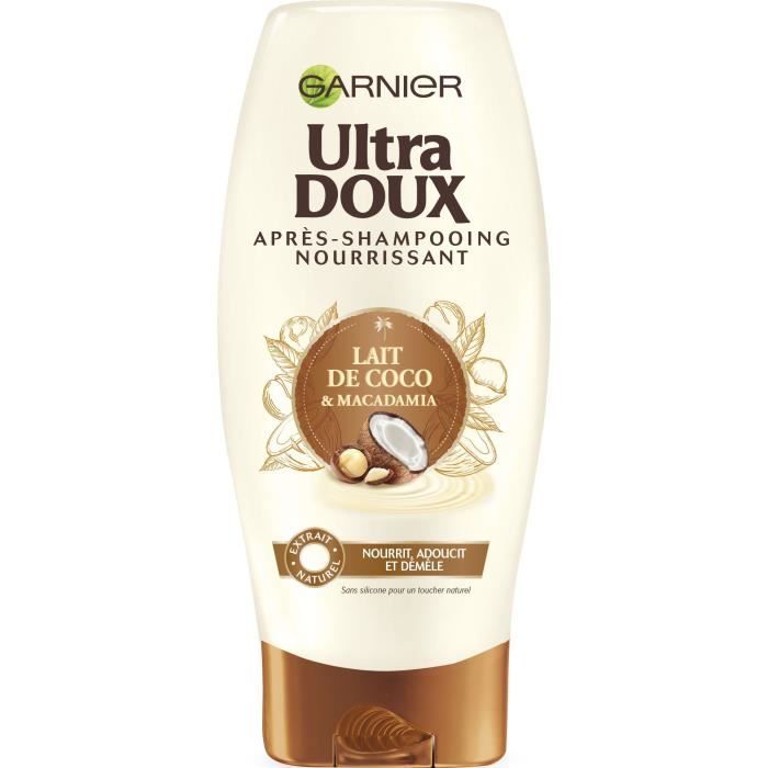 GARNIER Après-shampoing Ultra doux Nourissant Lait de coco et Macadamia - 200 ml