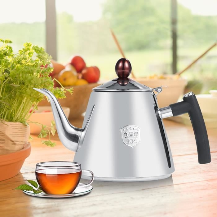 1.2L bouilloire en acier inoxydable thé-acier inoxydable Théière-plateau bouilloire Pot de chaleur poignée résistant poli-OHL