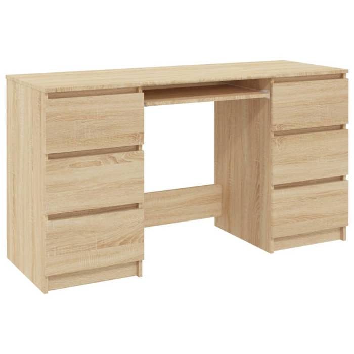 Table détude - Bureau simpliste Chêne sonoma 140x50x77 cm Bois dingénierie CHY2669883