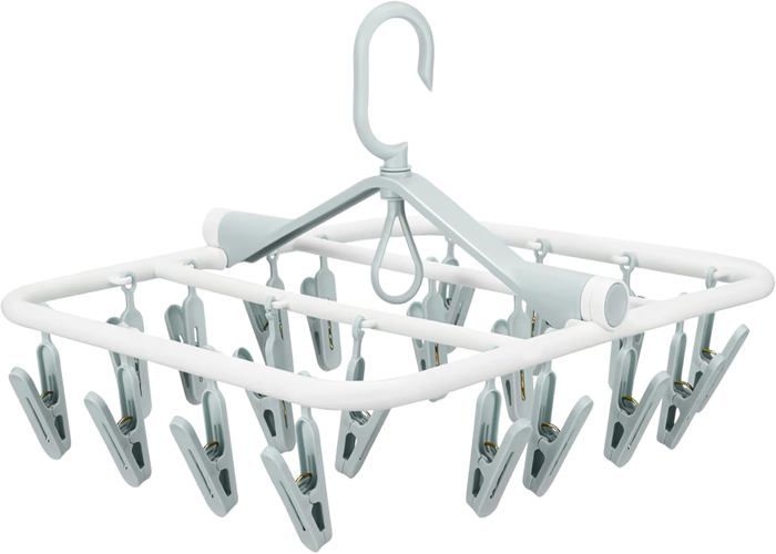 Supports à Chaussettes - Lot De 4, Plastique Rouge, 32 Cm - Pour étendoir à Linge, Gain De Place, Antidérapant