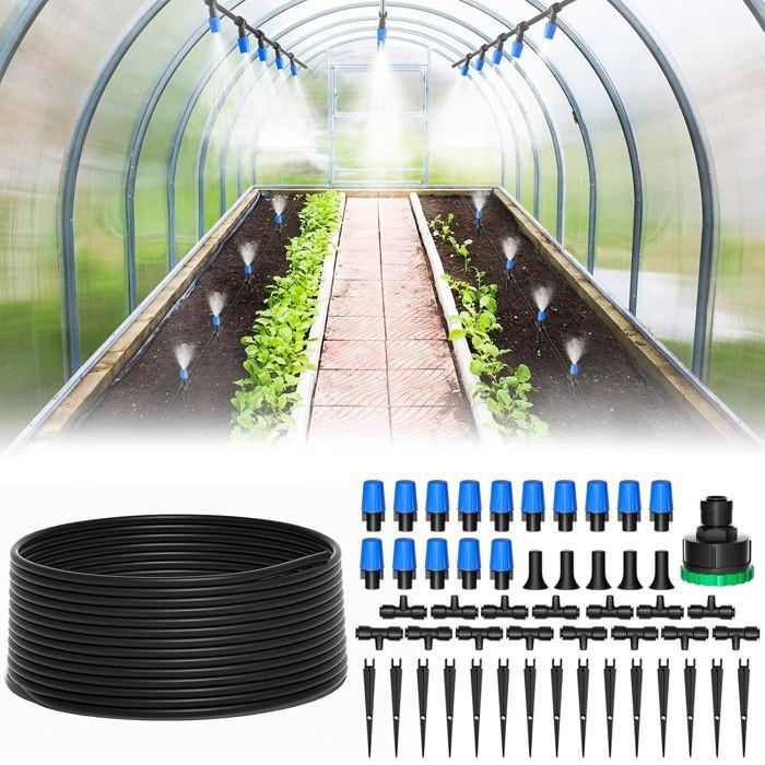 T D'Irrigation Goutte à Goutte 16 Pièces - Connexion Rapide Double Joint Torique Pour Jardin & Serre