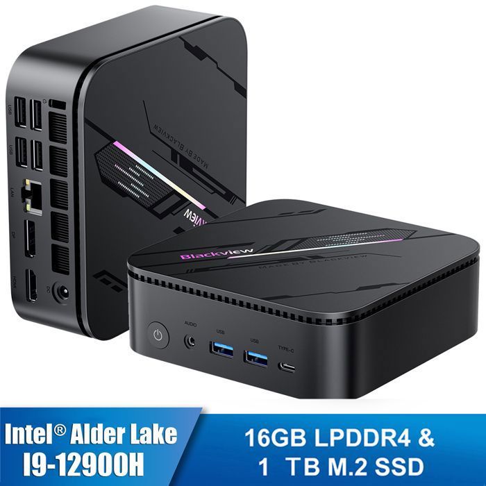 Mini PC Blackview MP100 Pro Intel®Alder Lake I9 12900HK 4.4GHz Max SSD 4To Windows 11 Pro Wifi 6 4K UHD 144 Hz - vue 1