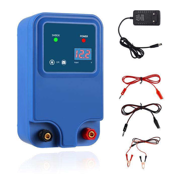 Électrificateur De Clôture Solaire 12V - Portée 1,8 Km - Pour Animaux, Pâturage - Avec Batterie Lithium