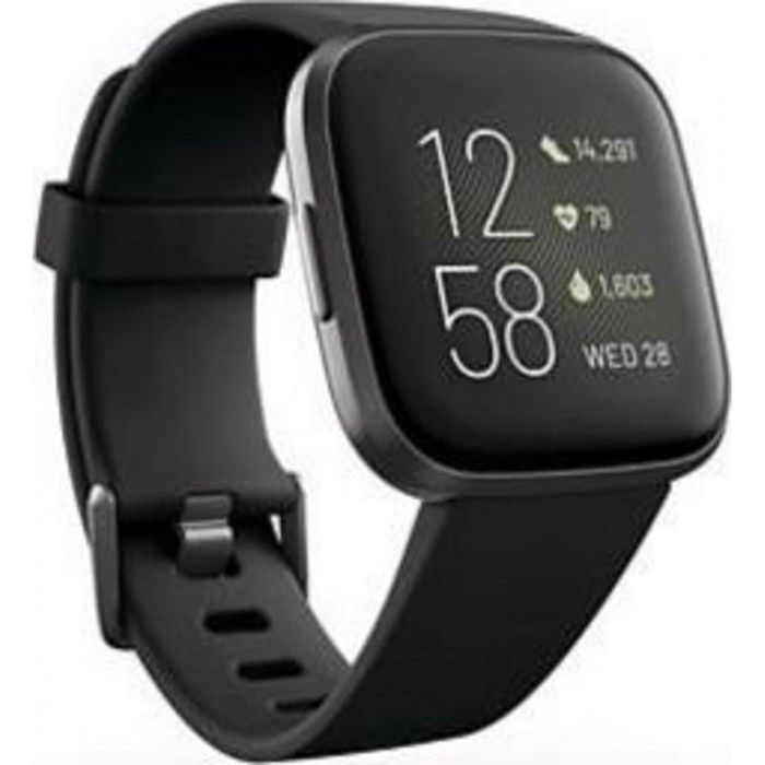Montre intelligente - FITBIT - VERSA 2 - Noir carbone - Suivi fréquence cardiaque continu - Étanche 50 m