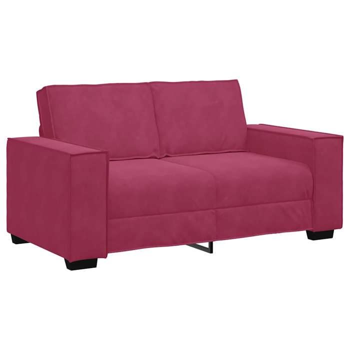 CHIC Canapé-Sofa - Canapé à Deux places - Rouge bordeaux 120 cm Velours - 160x78x84 cm 191354 S11
