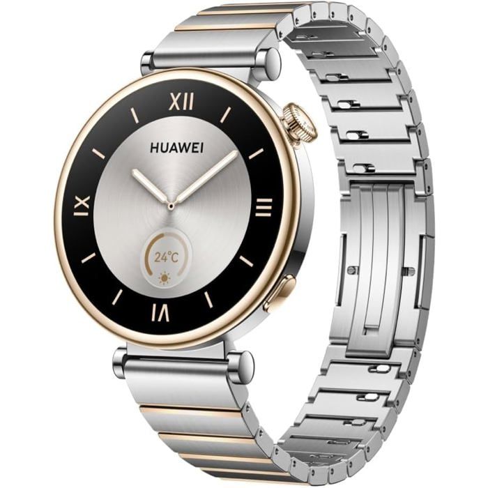 HUAWEI Watch GT 4 41 mm Femme Argent — Montre connectée AMOLED GPS SpO2 14 jours dautonomie