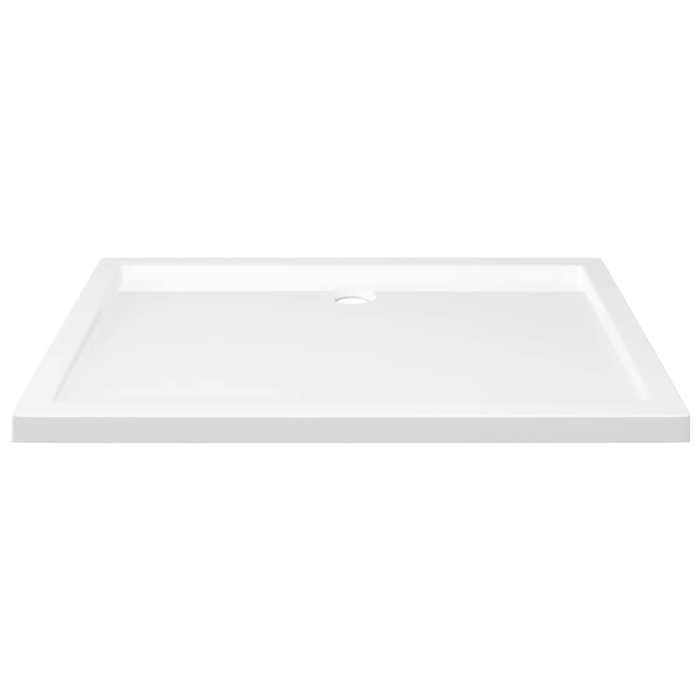 Receveur de douche rectangulaire - WIENS - ABS avec renfort en fibre de verre - Blanc - 70x100 cm - Seuil bas