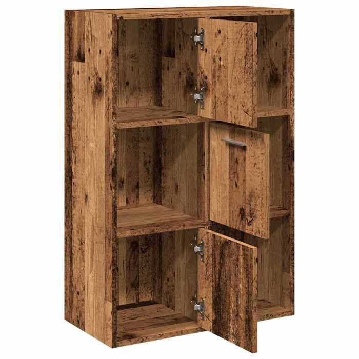 Cabinet de Livre SOLOMOON CHIC Bibliothèque Polyvalente - Pour enfant/adulte - vieux bois 605x30x90 cm bois dingénierie BB2416
