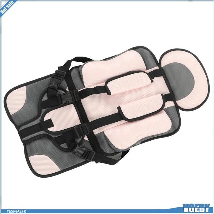 VGEBY Siège Auto Enfant Portable et Réglable - Harnais de Sécurité 5 Points - Lavable en Machine Rose