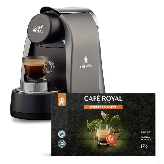 Machine à Café CRpro 100 + 50 Dosettes Pro Espresso Forte Offertes - Compatible Capsules Nespresso®* Professional