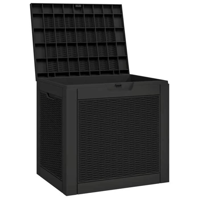 ShieldPro®COFFRE DE JARDIN SOLOMON Boîte de stockage de jardin - FAFA-TOP - Meuble de jardin - noir 55 5x43x53 cm polypropylène 18