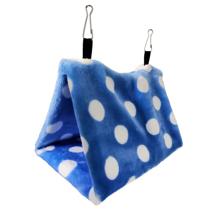 Hamac pour petits oiseaux - Phoesky - 28x16x26 cm - Bleu - 100% coton - Écologique - Lavage à la main - Mousse à mémoire