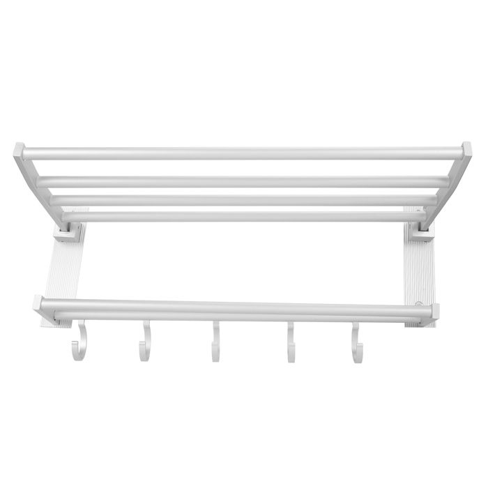 40 cm en aluminium étagère de salle de bain porte-serviettes organisateur cintre avec étagère de rangement et porte-serviettes pour