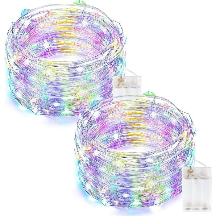 Guirnde lumineuse LED 16 5 pieds 50 LED multicolores lumières scintilntes LED pour décoration 5M 50LED Rgb RGB LAMPE DECORATIVE