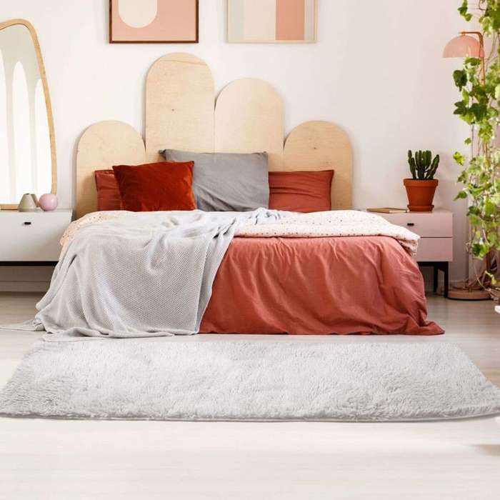 Tapis à base fine et souple extra doux blanc 80x180