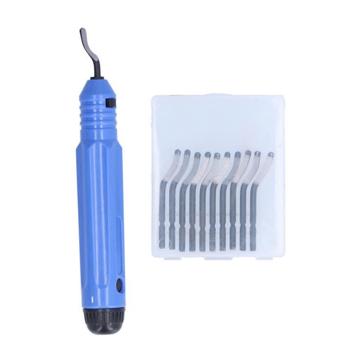 Kit D'ébavurage Et Chanfreinage – Poignée Bleue + Fraise Acier Rapide M2 – Neuf, Qualité Professionnelle 63RC