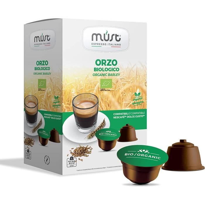 96 Capsules Café d'Orge BIO Auto Protégé en Plastique Mélange 100%