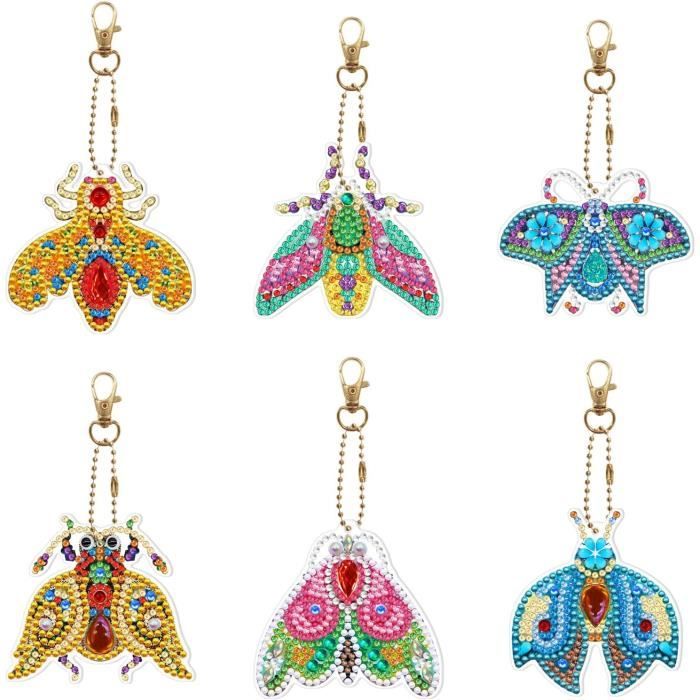 Lot de 12 ensembles de porte-clés de peinture diamant pour adultes, porte- clés en mosaïque d'art diamant de chat double face, porte-clés en strass DIY, pendentif porte-clés de peinture diamant d'art Lot de 12 ensembles de porte-clés de peinture diamant pour adultes, porte- clés en mosaïque d'art diamant de chat double face, porte-clés en strass DIY, pendentif porte-clés de peinture diamant d'art