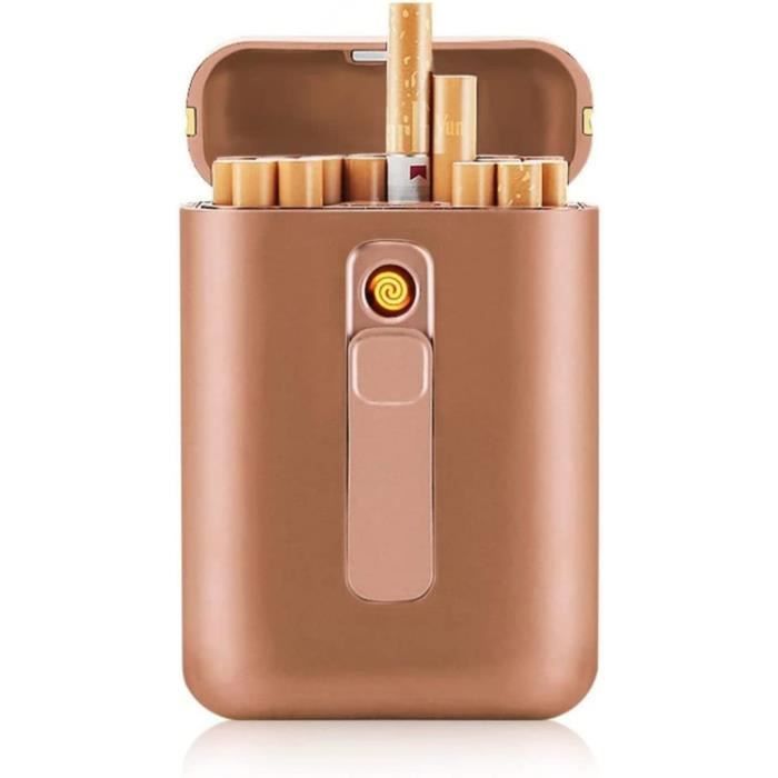Électronique Boîte À Cigarettes Rechargeable Par Usb Rechargeable Avec  Briquet Coupe-Vent Électronique Sans Flamme Coupe-Ven[u8313]