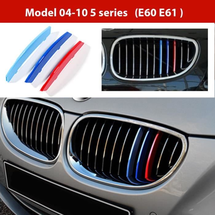 E60 E61 04-10 - Bandes de garniture de calandre avant M Power Racing, Performance, BMW E46, E90, E91, E92, E9