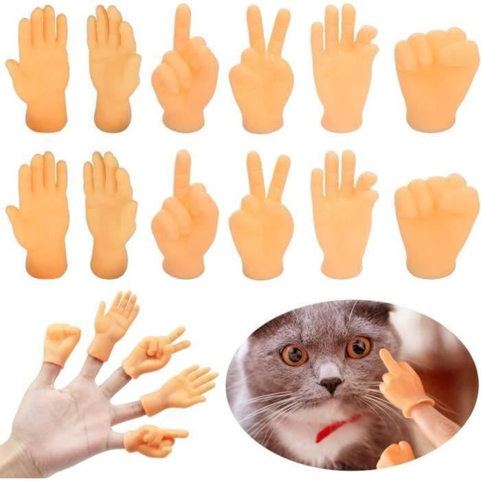 18 Pcs Mini Doigts Mains Tiny Hands Mini Marionnettes Doigts pour Polissons  Jouets Tease The Cat, l'interaction avec Les Animaux - Cdiscount Jeux -  Jouets