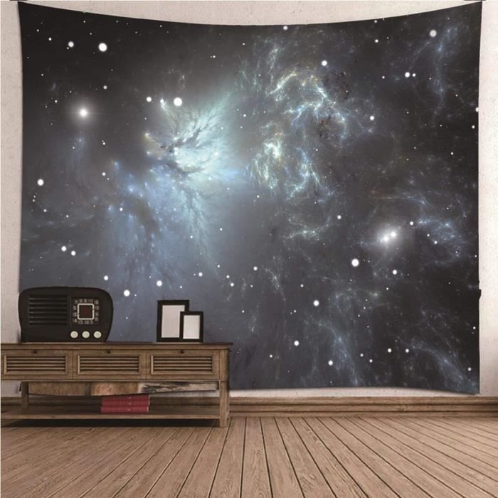 WOVTE Constellation Divination Noir et Blanc Soleil Lune Constellation Tapisserie Décoration Dortoir (150x130cm) - Maison WOVTE Constellation Divination Noir et Blanc Soleil Lune Constellation Tapisserie Décoration Dortoir (150x130cm) - Maison