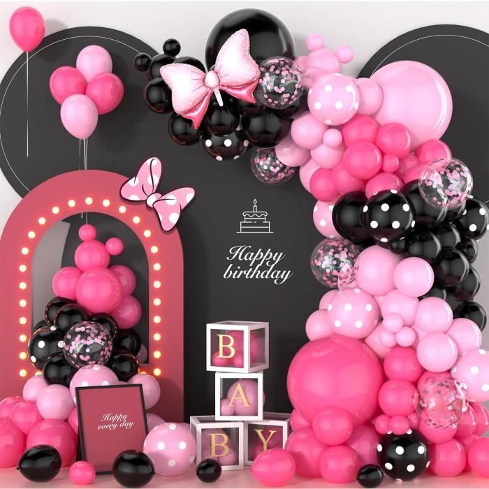 Kit Décoration Fête Anniversaire 33 Pièces - Ballons Noirs, Dorés, Argentés Et Guirlande - Idéal Mariage, Noël, Fêtes - 8