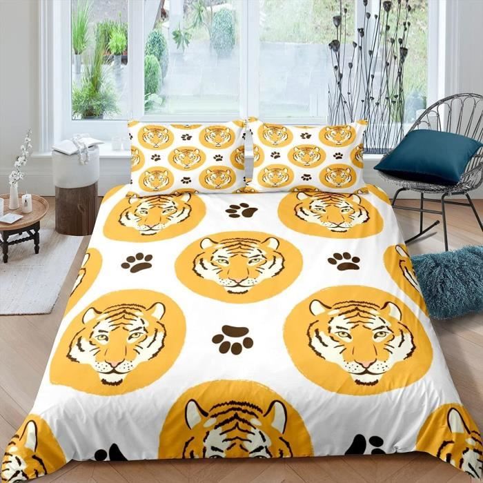 Parure De Lit 3 Pièces – Housse De Couette Et Taies Dragon Flamme 3D – 100% Coton, Taille King 220x240 Cm Avec 2 Taies