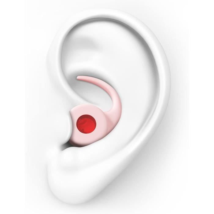 Bouchons d'oreille en pur silicone réutilsable - 3 paires