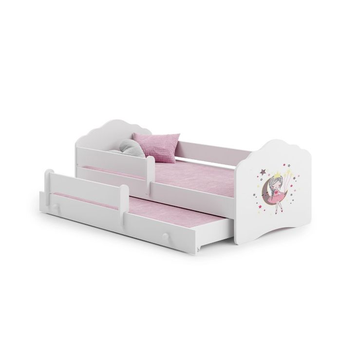 Lit enfant - Nala II - gigogne intégrée - matelas inclus - rails amovibles