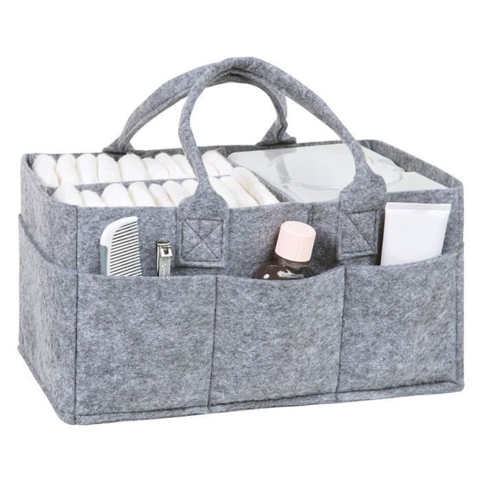 Sac A Langer Bebe Changer Couche 36 X 26 X 22 Cm Sac De Rangement Pour Bebe Organisateur Couches Sac de Rangement Gris Cdiscount Puericulture Eveil bebe