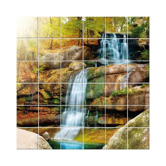 Decal stickers tiles cascade-dimension of stickers 60x60 cm ref