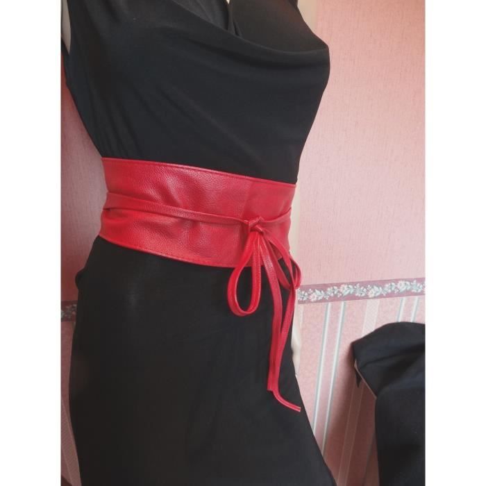 Ceinture Bandeau Rouge nouer large et souple Cdiscount Pr t