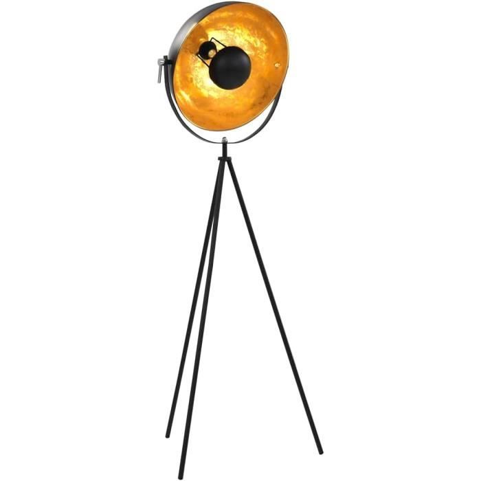 HOMCOM Lampadaire sur pied salon lampe sur pied 3 lumières adaptée aux