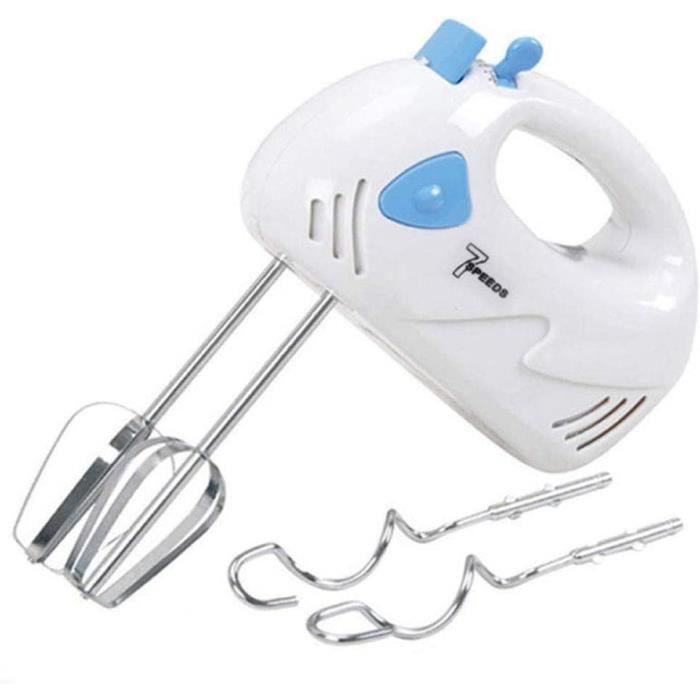 Batteur à Main électrique Leafai 7 Vitesses - Avec 2 Fouets, 2 Crochets Pétrisseurs, 1 Fouet Traditionnel - Lavable Au Lave-vaisselle