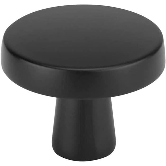 Lot de 10 Boutons de Portes pour Placards Noir Bouton de Meuble Cuisine