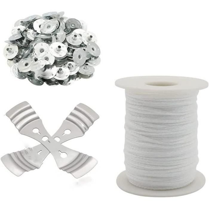 Mèche à Bougie En Coton Tressé - 50 Plis, 200 Pieds De Long, 3mm - Pour Vos Créations DIY