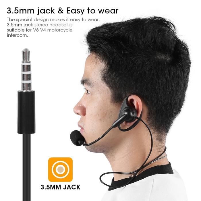 Casque d'interphone filaire Bluetooth pour écouteurs radio bidirectionnels  3,5-GUA - Cdiscount Auto