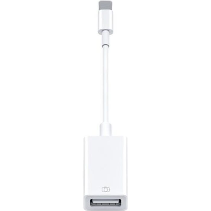 ® USB femelle à 8 broches mâle adaptateur OTG Câble Lightning pour iPhone  5, 5S, 6S iPad Air