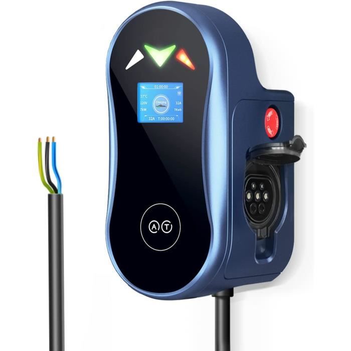 Câble De Recharge Type 2 HiEVcar 32A 7,4kW - 5m Pour Voiture Électrique Et Hybride - IP55